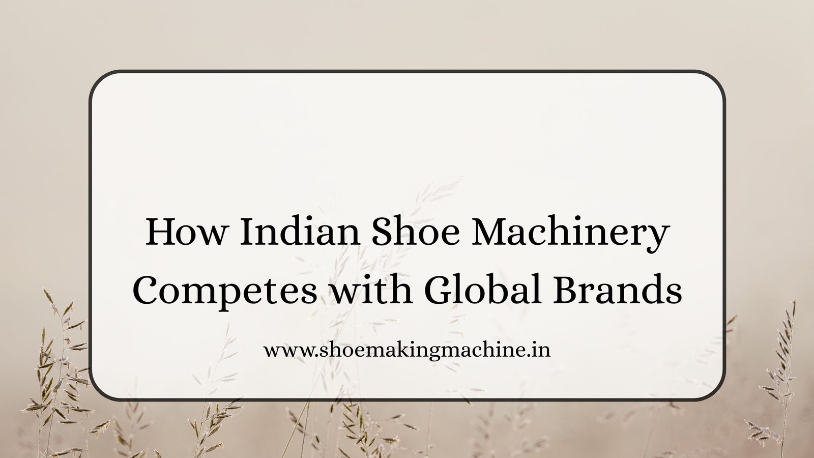 Indian Shoe Machinery