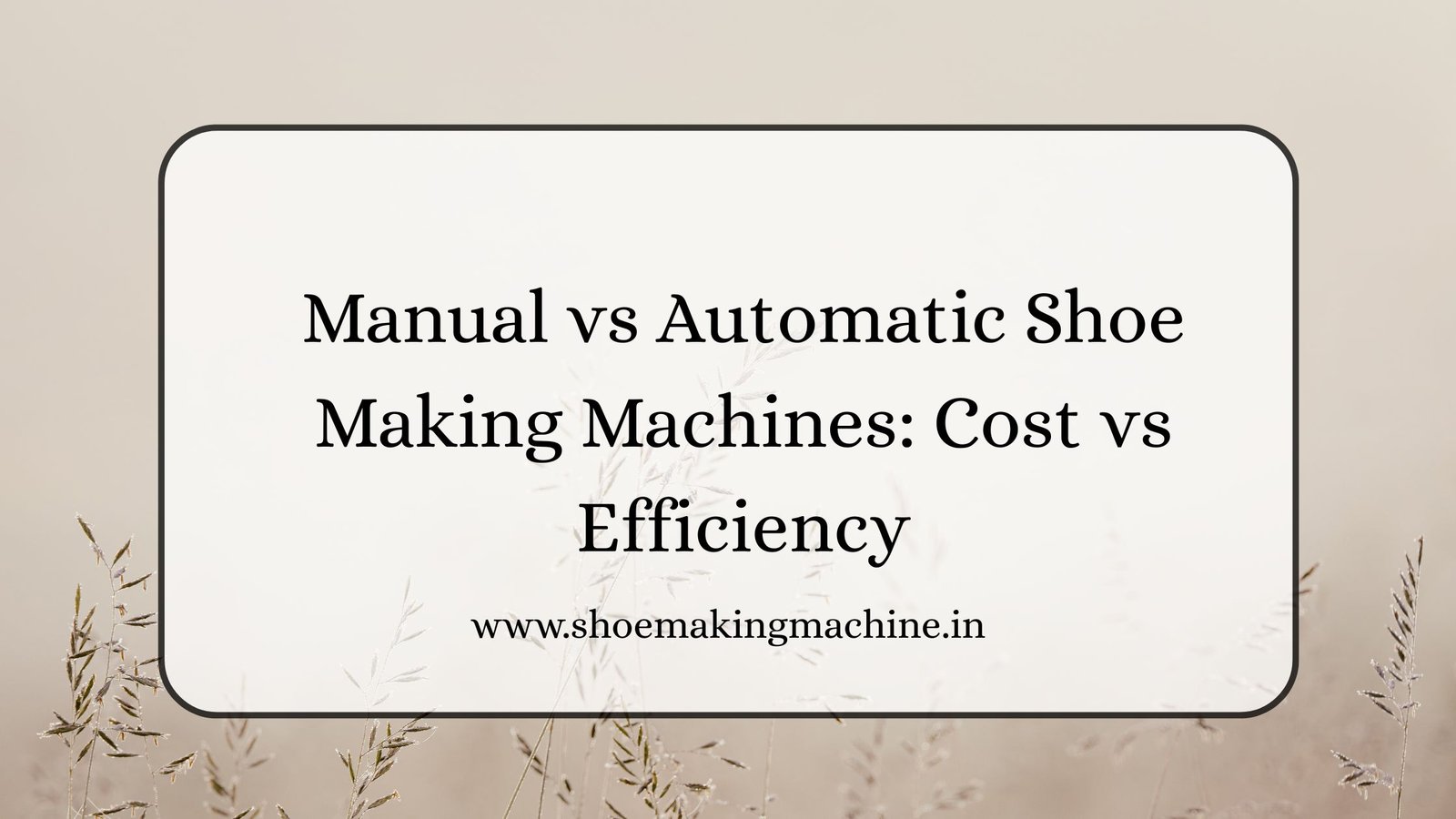 shoe making machines