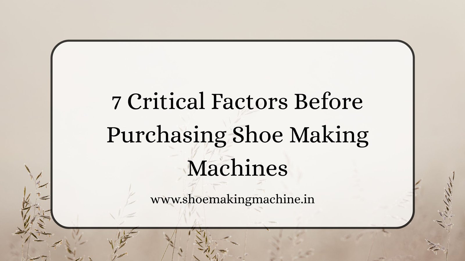 Shoe Making Machines