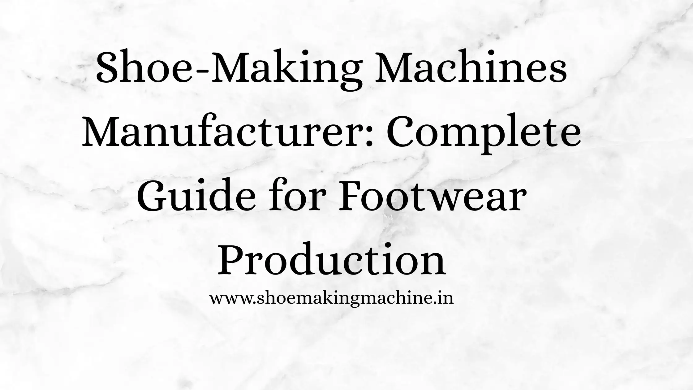 shoe-making machines manufacturer